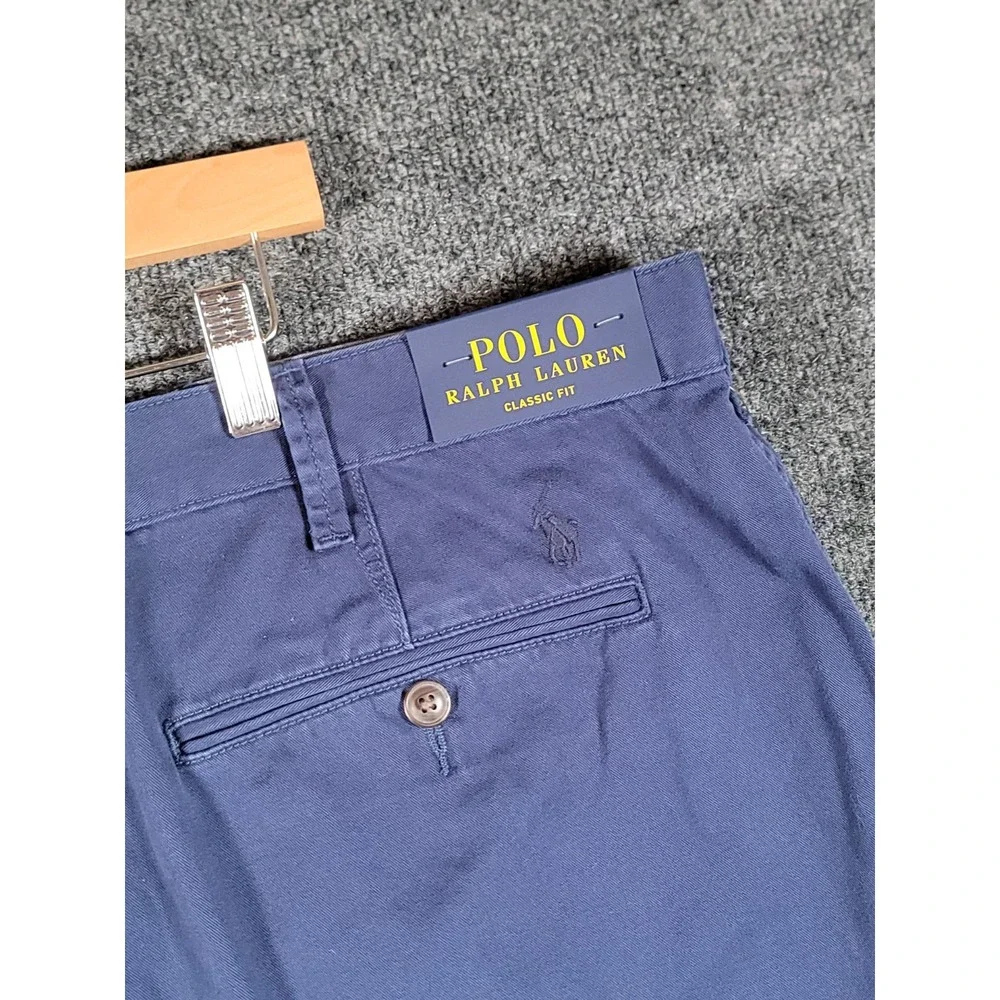 NWT Polo Ralph Lauren Chino Shorts 46B Blue Cotton Classic Fit 10